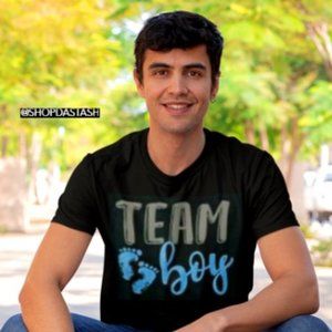 Team Boy Gender Reveal Party Adult Unisex Tshirt